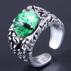 occidental style concise retro eyes opening man ring