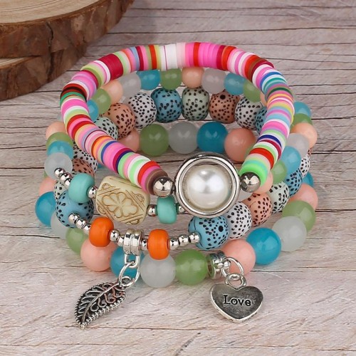 occidental style fashion all-Purpose love leaves pendant pendant  candy all-Purpose multilayer temperament lady b