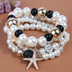 fashion concise multilayer Pearl accessories temperament woman bracelet