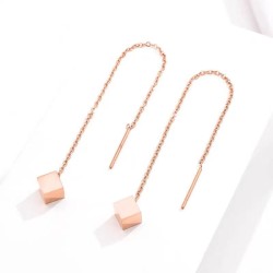 fashion sweet concise titanium steel personality woman earring
