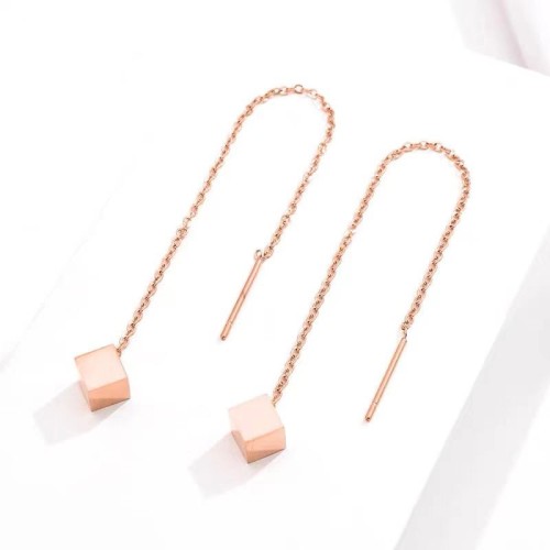 fashion sweet concise titanium steel personality woman earring