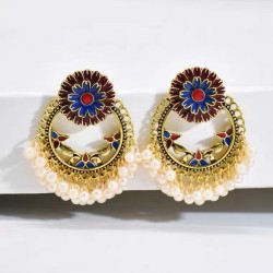 occidental style fashion Bohemia retro palace ethnic style daisy Pearl retro t..