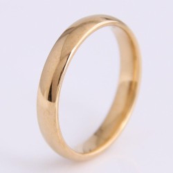 fashion concise stainless steel gold surface woman ring