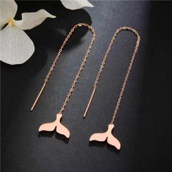 fashion sweet concise titanium steel personality woman earring