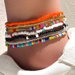 fashion noble wind beads multilayer temperament woman Anklet