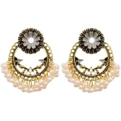 occidental style fashion Bohemia retro palace ethnic style daisy Pearl retro t..