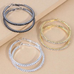 5.0cm fashion flash diamond temperament three circle