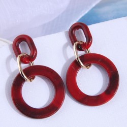 fashionOL concise circle temperament woman ear stud