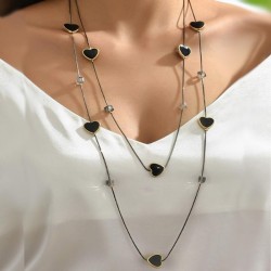 fashion concise personality all-Purpose love long style Double layer lady neck..