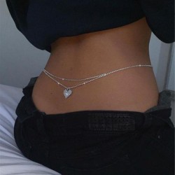 new multilayer love chain  occidental style fashion drop Rhinestone chain body..