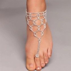 occidental style summer fashion Rhinestone foot  Anklet  lady footnklet