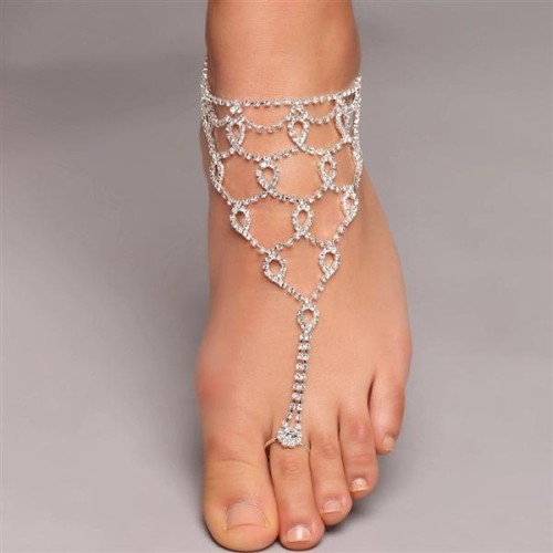 occidental style summer fashion Rhinestone foot  Anklet  lady footnklet