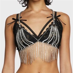 Rhinestone chain summer trend all-Purpose tassel chainbody chain
