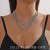 occidental style fashion multilayer chain brilliant claw chain Rhinestone cha