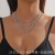 occidental style fashion multilayer chain brilliant claw chain Rhinestone cha