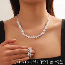  occidental style luxurious bride married zircon Rhinestone clavicle necklac