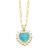 occidental style fashion brief love necklaceins samll high embed zircon heart-shaped pendant clavicle chainnkn
