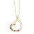 occidental style fashion brief hollow love necklace woman  embed color zircon Peach heart clavicle chainnkn