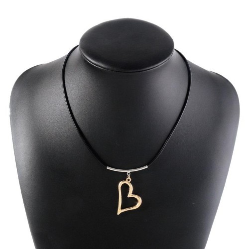 occidental style brief geometry hollow love pendant necklace  samll Irregular sweet chain