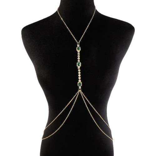 occidental style fashion diamond gem chain  brief Double layer chain woman
