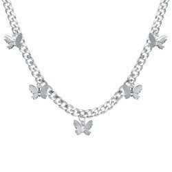  Pearl clavicle chain creative retro butterfly pendant necklace woman samll hi..