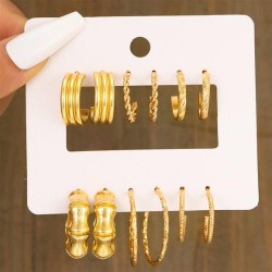 occidental styleins wind retro samll bamboo earrings brief Alloy