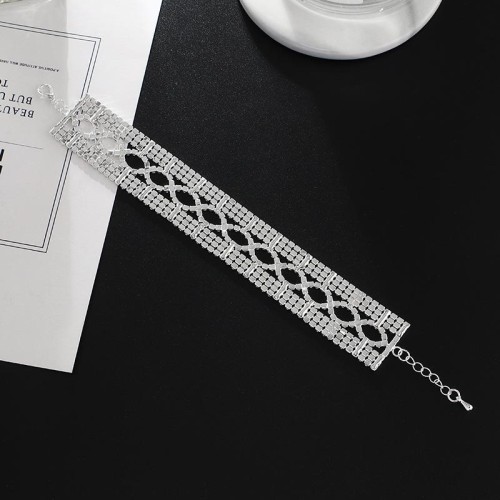 fashion personality occidental style exaggerating bracelet flash diamond claw chain temperament woman fashion