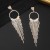 zircon claw chain Rhinestone long style tassel earrings earring stage atmospheric EarringE