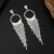 zircon claw chain Rhinestone long style tassel earrings earring stage atmospheric EarringE