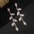 white Rhinestone zircon earrings eyes claw chain brilliant EarringE