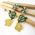 summer creative brief heart-shaped Alloy diamond beads earrings leisure wind Earring