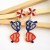 summer creative brief heart-shaped Alloy diamond beads earrings leisure wind Earring