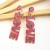 occidental style personality exaggerating creative Alloy beads earrings Word splicelove long style Alloy earring