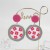spring summer Acrylic plates earrings color transparent print flowers color small fresh floral