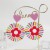 spring summer Acrylic plates earrings color transparent print flowers color small fresh floral