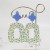 spring summer Acrylic plates earrings color transparent print flowers color small fresh floral