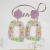 spring summer Acrylic plates earrings color transparent print flowers color small fresh floral