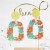 spring summer Acrylic plates earrings color transparent print flowers color small fresh floral