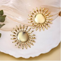 occidental style Alloy sun flower Earring woman Metal imitate flowers flowers ..