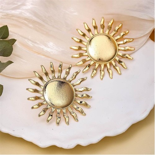 occidental style Alloy sun flower Earring woman Metal imitate flowers flowers ear stud earrings