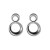 occidental style fashion exaggerating big samll Alloy circle earrings creative retro woman temperament elegant h