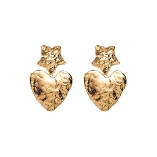 occidental style fashion retro wind earrings geometry Metal Irregular pattern ear stud exaggerating love earring
