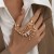 occidental style chain ringins samll punk exaggerating opening ring woman