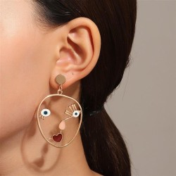 occidental style eyes enamel earrings ear stud exaggerating personality earrin..