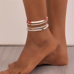 F occidental style more Anklet woman fashion beads Pearl summer Bohemia Anklet