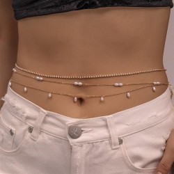D occidental style Pearl chain woman brief Shells chain creative Countryside b..