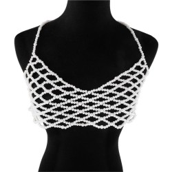  fashion hollow Pearl Sling  brief handmade weave chain