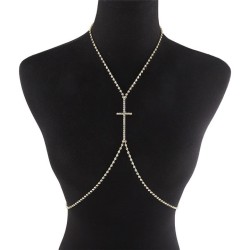 occidental style chain woman  fashion flash diamond claw chain cross chain Str..