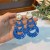 occidental style fashion geometry Pearl earrings woman  creative long style brief pure color exaggerating