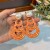 occidental style fashion geometry Pearl earrings woman  creative long style brief pure color exaggerating